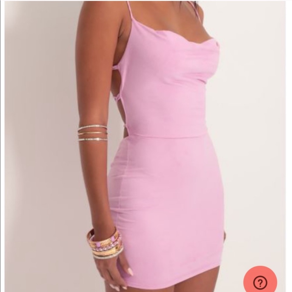 Pink Lucy in the Sky Suede Bodycon Dress